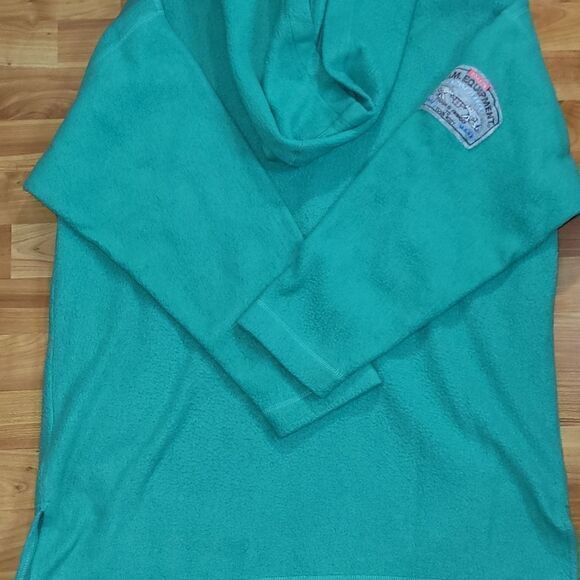 90s Vintage BUM Equipment Pullover Fleece Hoodie size Large - Picture 2 of 8